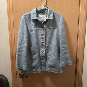 NEW notPERFECTLINEN Helsinki jacket Size M in Swedish Blue
